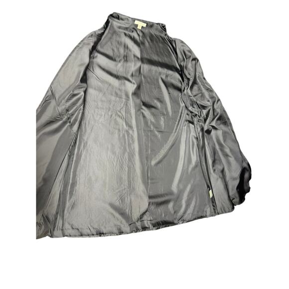 "Carson" 100% Wool Embroidered Floral Black Coat SZ L Netting On Sleeve Dk Fairy - Picture 9 of 16